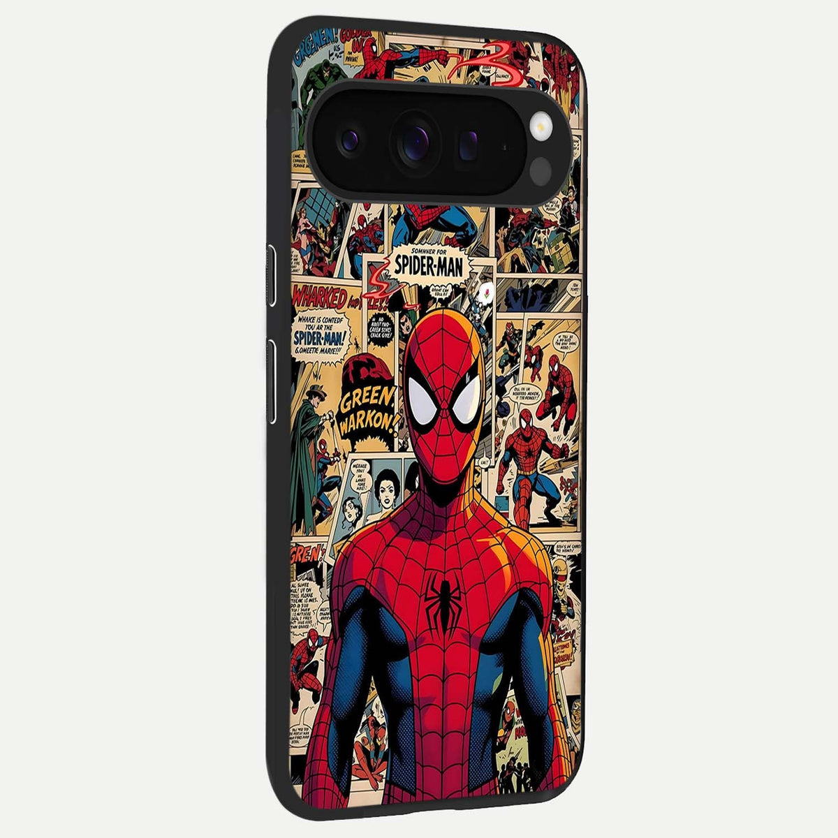  Aesthetic Spider back cover For Google Pixel 9 Pro XL slim fit glass case with vibrant aesthetic design