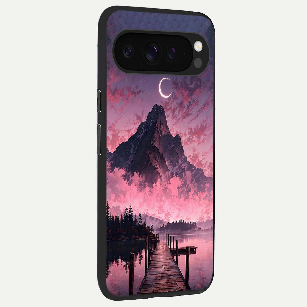  Beautiful Mountain View back cover For Google Pixel 9 Pro XL slim fit glass case with vibrant aesthetic design