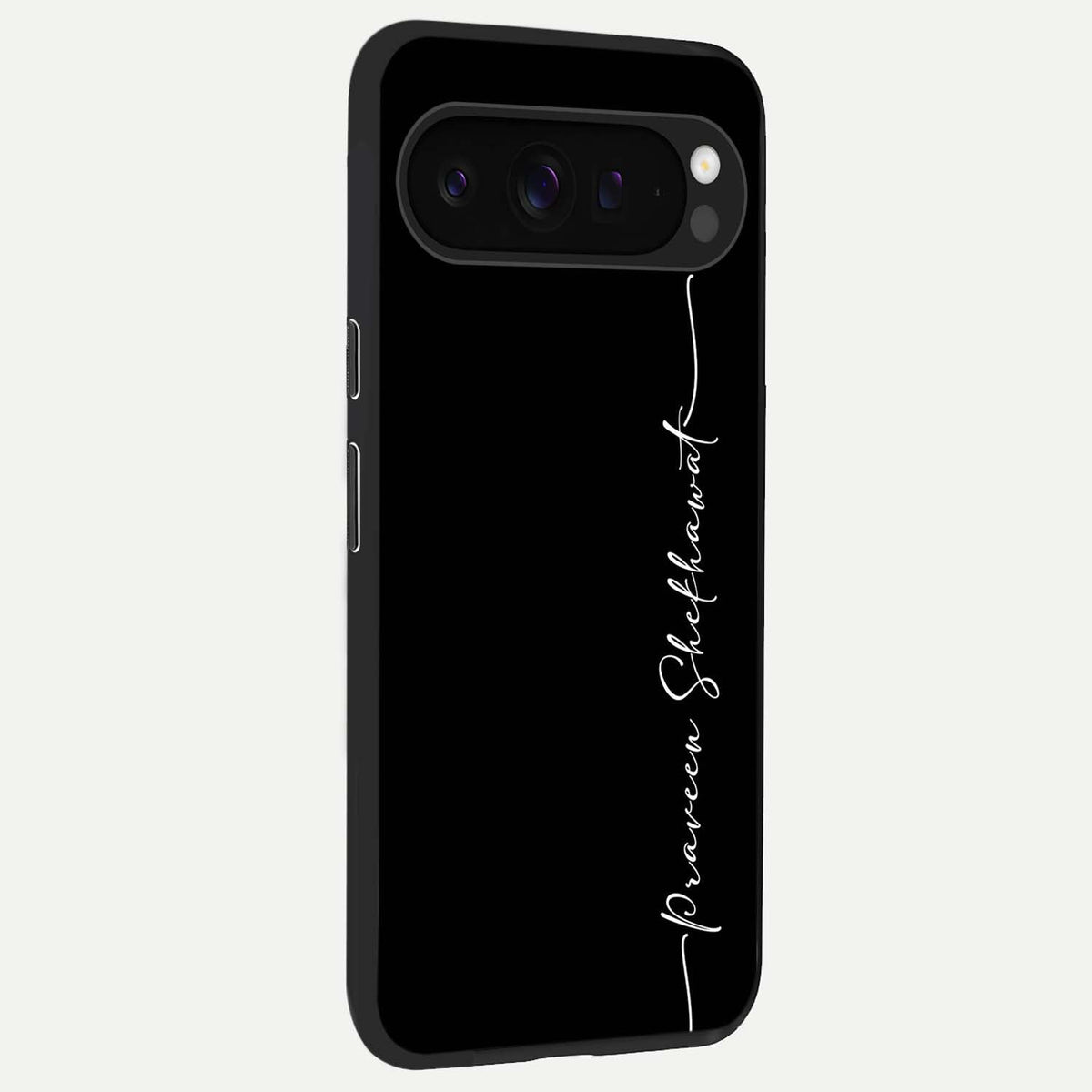  Black Tune Custom Name back cover For Google Pixel 9 Pro XL slim fit glass case with vibrant aesthetic design