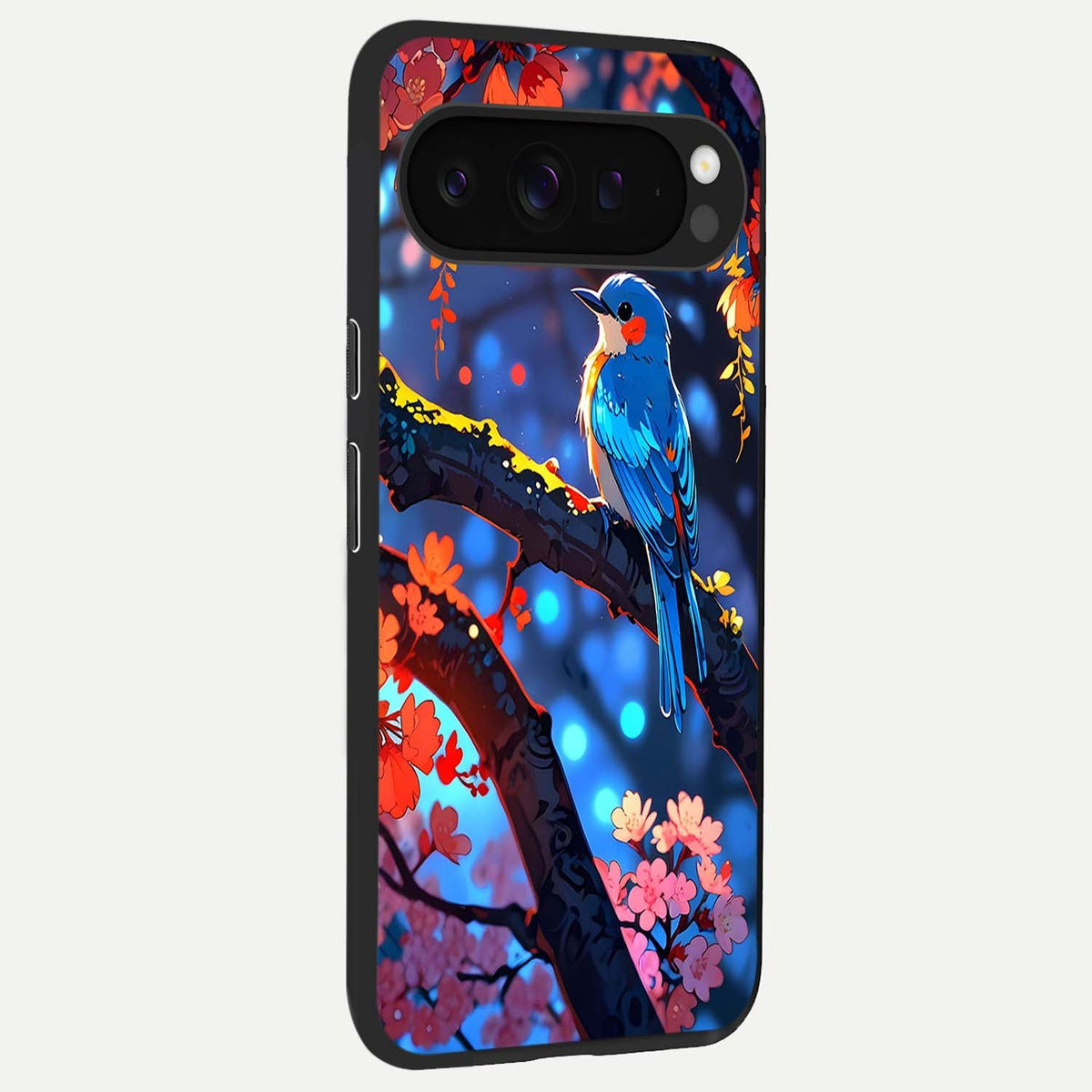  Blooming Water Drift back cover For Google Pixel 9 Pro XL slim fit glass case with vibrant aesthetic design