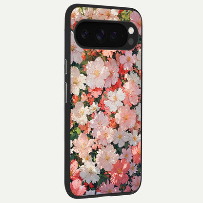  Blush Bloom Field back cover For Google Pixel 9 Pro XL slim fit glass case with vibrant aesthetic design