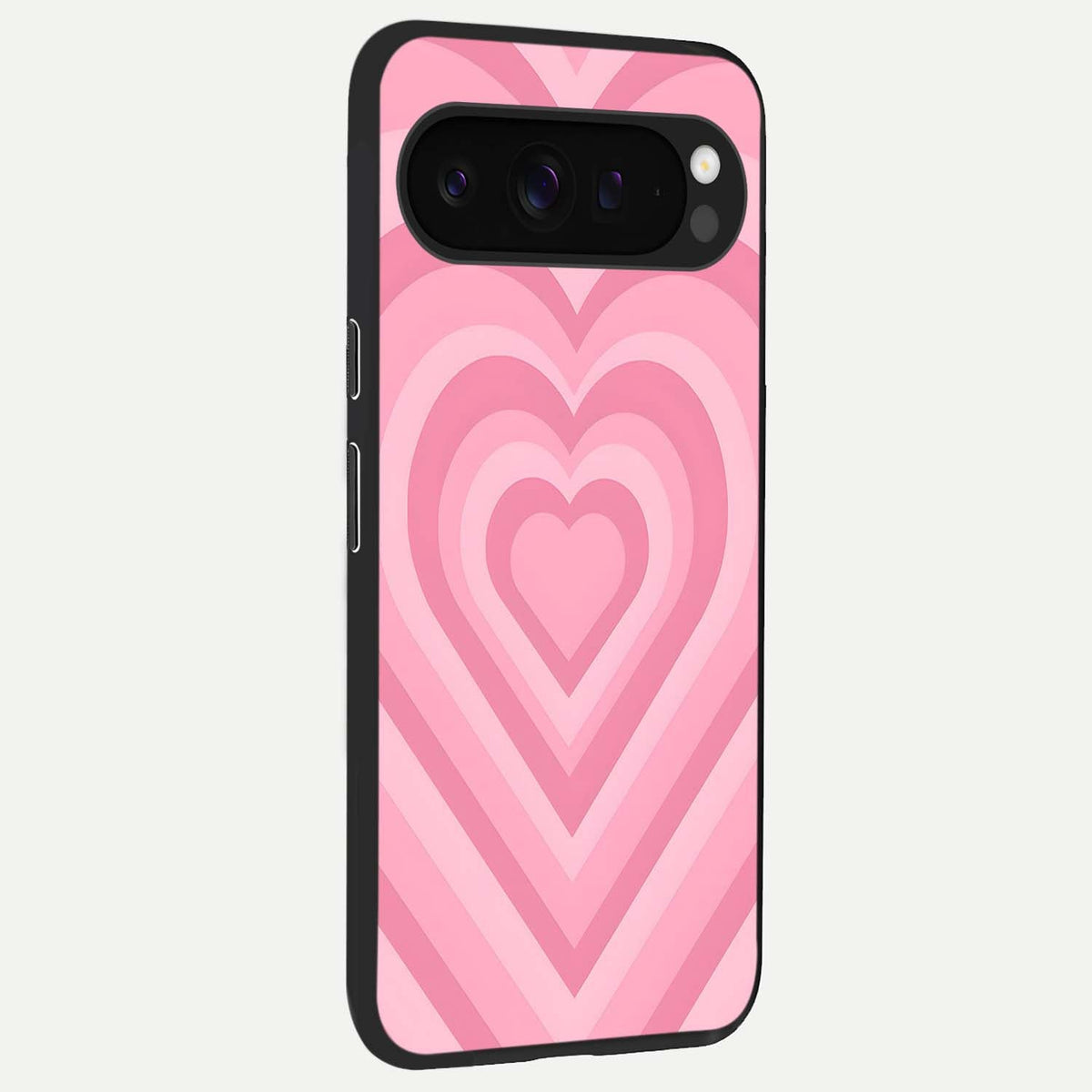  Blush Heart Waves back cover For Google Pixel 9 Pro XL slim fit glass case with vibrant aesthetic design