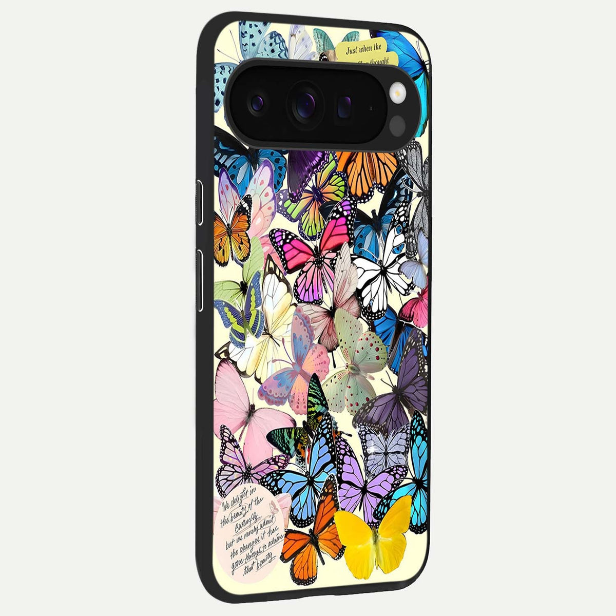  Butterflies Petal Dream back cover For Google Pixel 9 Pro XL slim fit glass case with vibrant aesthetic design
