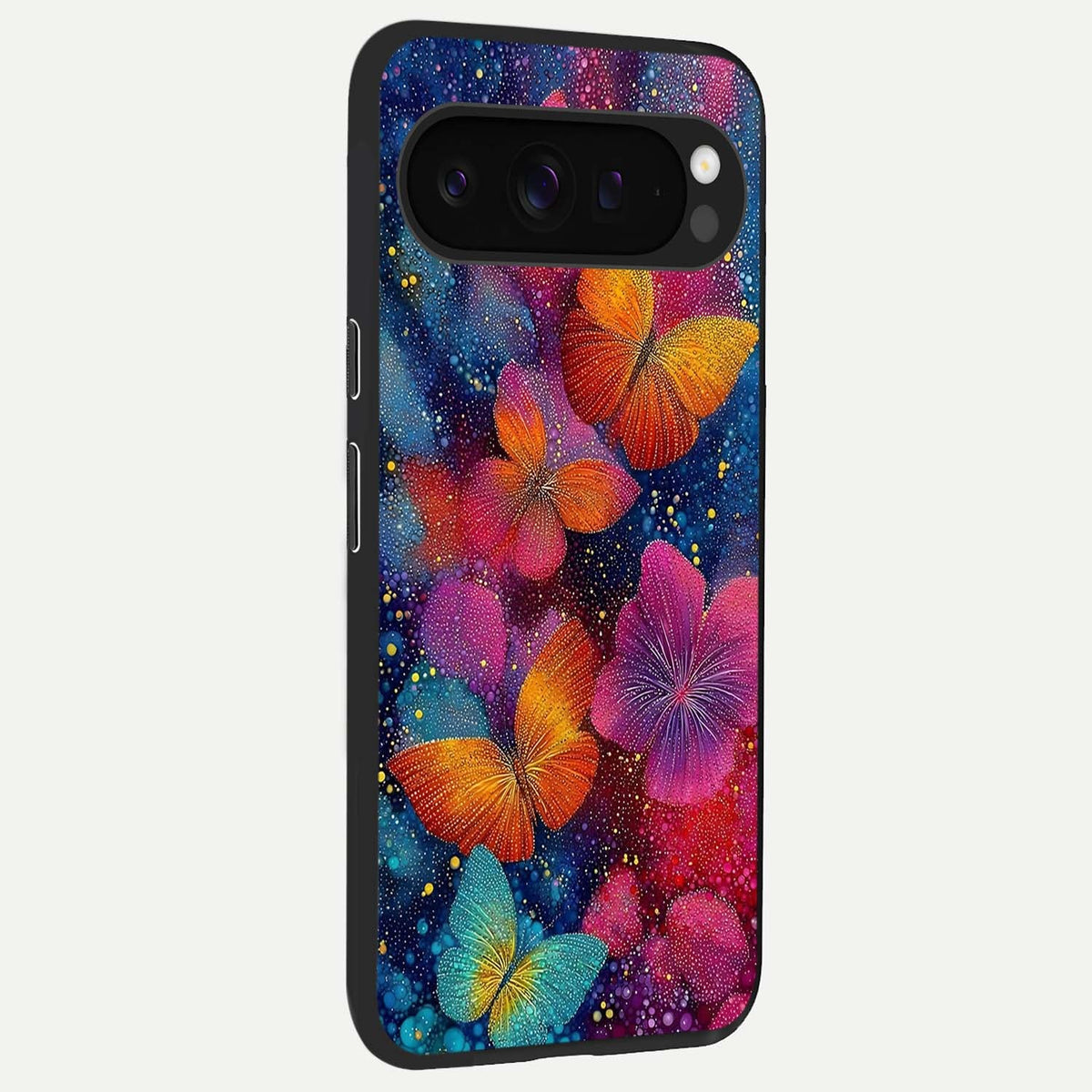  Butterfly Dream Mist back cover For Google Pixel 9 Pro XL slim fit glass case with vibrant aesthetic design