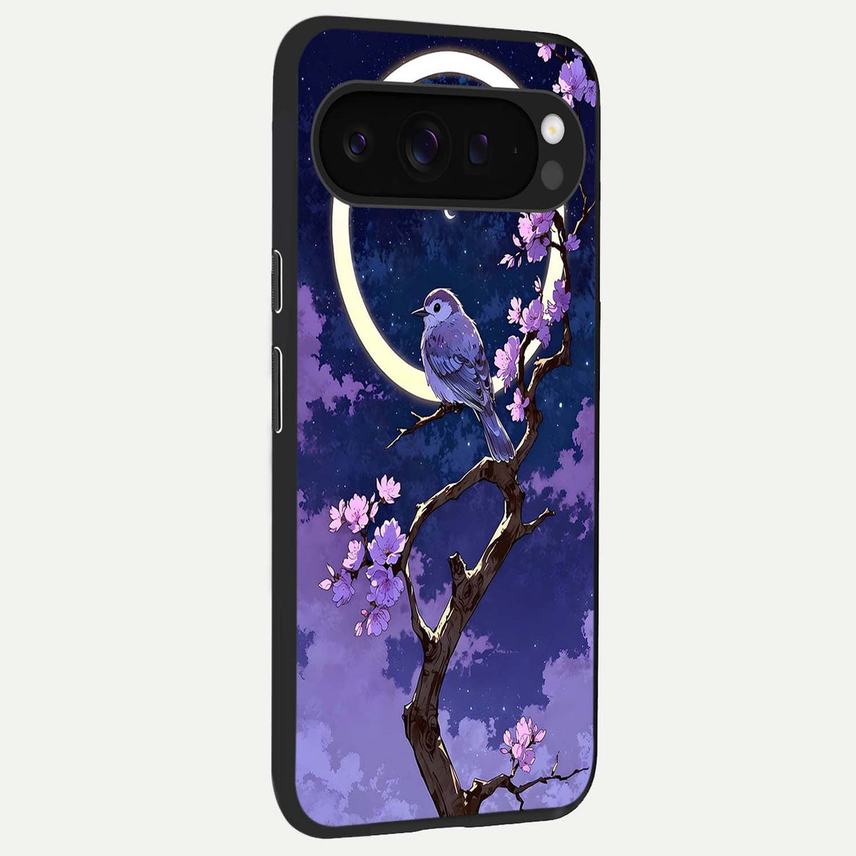  Celestial Bird Blossom back cover For Google Pixel 9 Pro XL slim fit glass case with vibrant aesthetic design