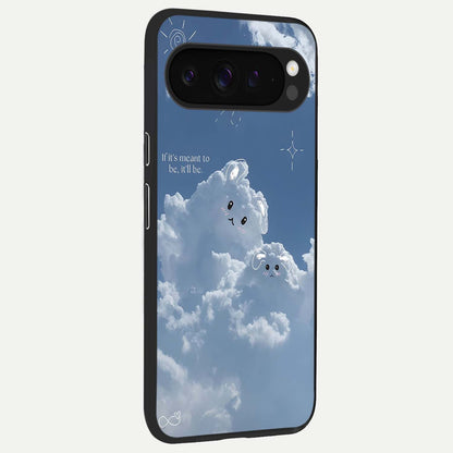  Cloud Bunny Dreams back cover For Google Pixel 9 Pro XL slim fit glass case with vibrant aesthetic design