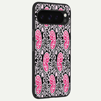  Crimson Paisley Charm back cover For Google Pixel 9 Pro XL slim fit glass case with vibrant aesthetic design