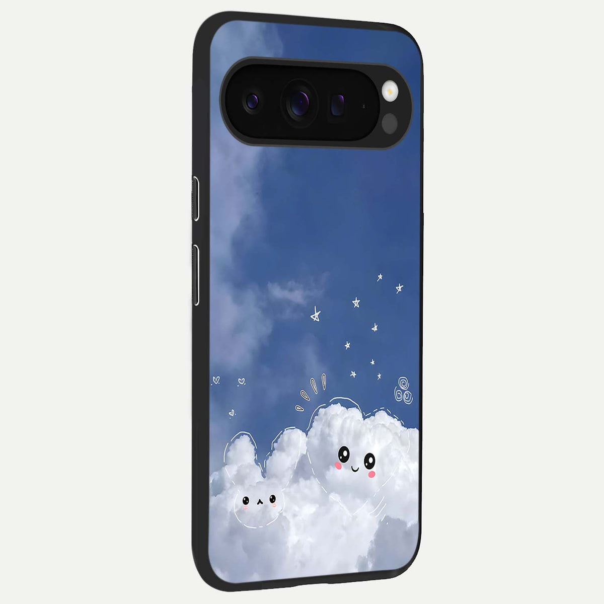  Cute Blossom Cloud back cover For Google Pixel 9 Pro XL slim fit glass case with vibrant aesthetic design