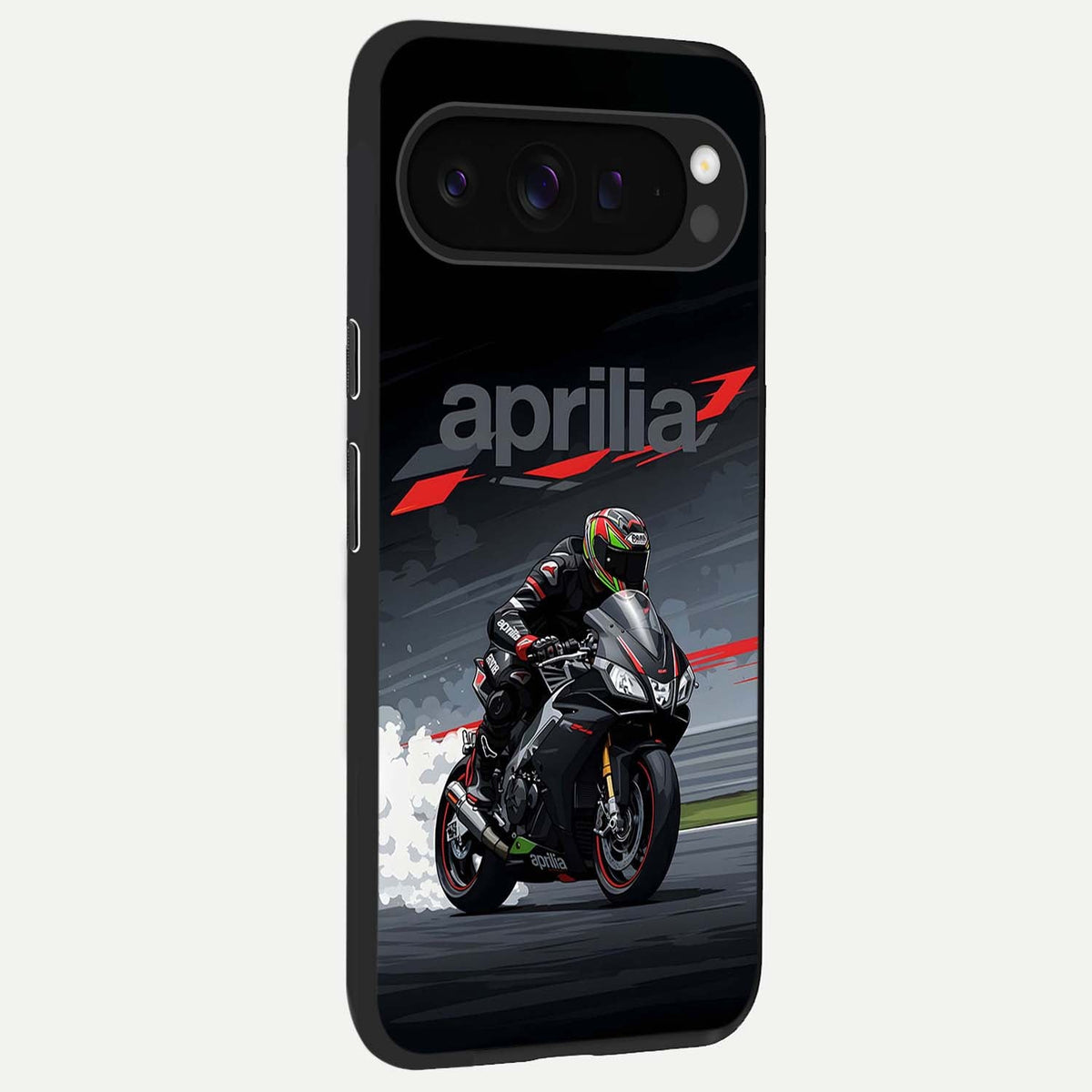  Dark Aprilla back cover For Google Pixel 9 Pro XL slim fit glass case with vibrant aesthetic design