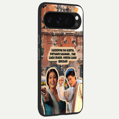  Desi Retro Vibes back cover For Google Pixel 9 Pro XL slim fit glass case with vibrant aesthetic design