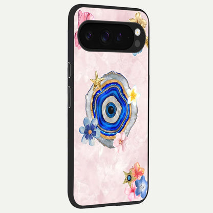  Divine Aura Bloom back cover For Google Pixel 9 Pro XL slim fit glass case with vibrant aesthetic design