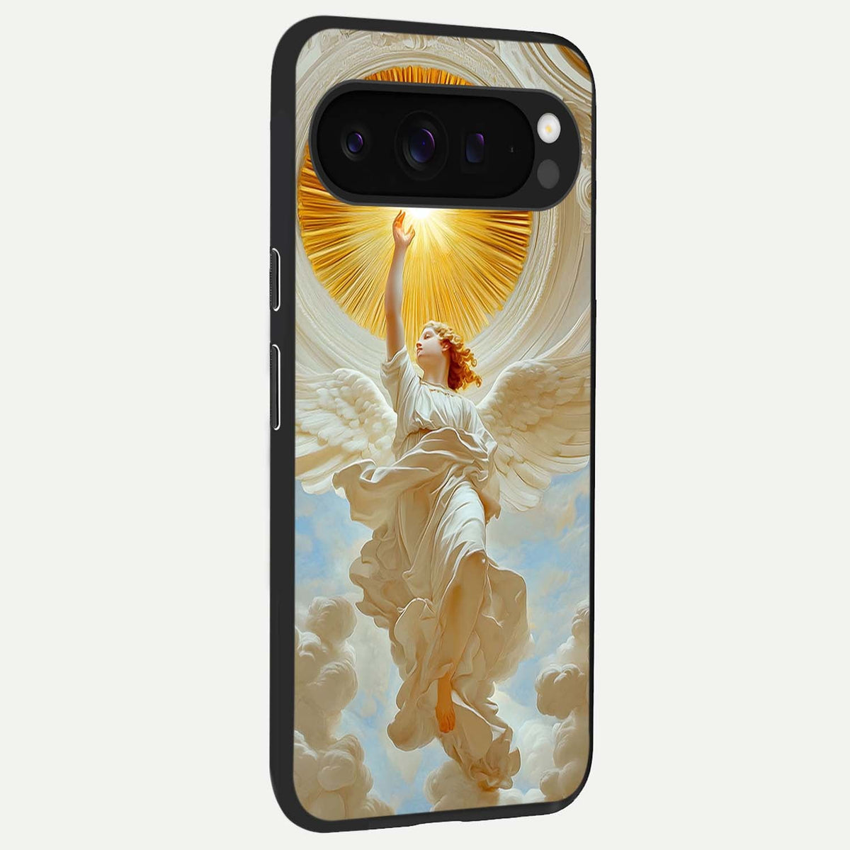  Divine Light Angel back cover For Google Pixel 9 Pro XL slim fit glass case with vibrant aesthetic design