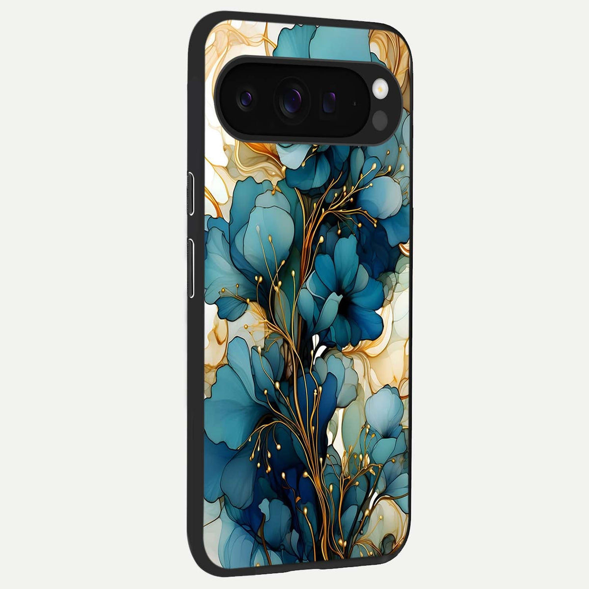  Golden Bloom Symphony back cover For Google Pixel 9 Pro XL slim fit glass case with vibrant aesthetic design