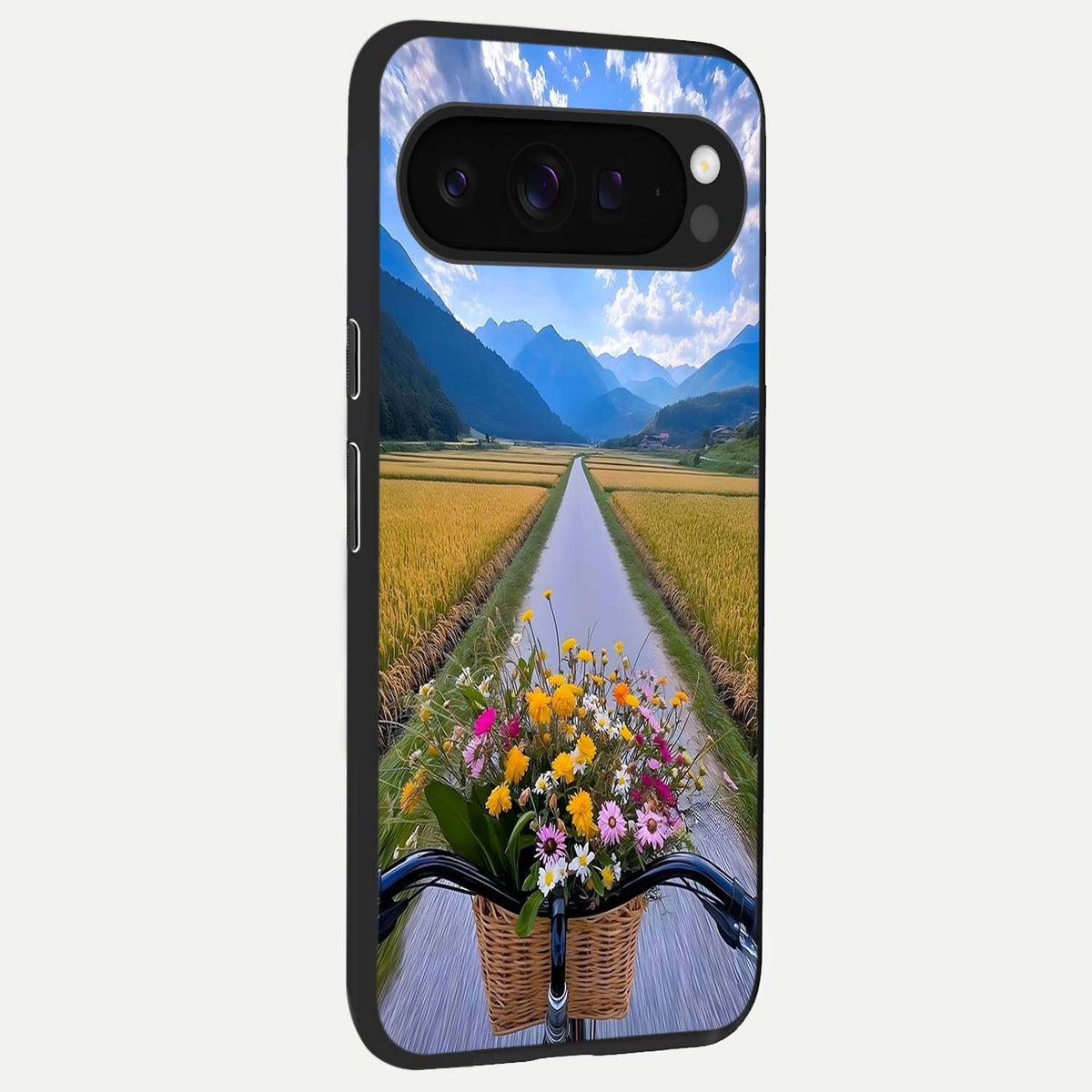  Golden Field Journey back cover For Google Pixel 9 Pro XL slim fit glass case with vibrant aesthetic design