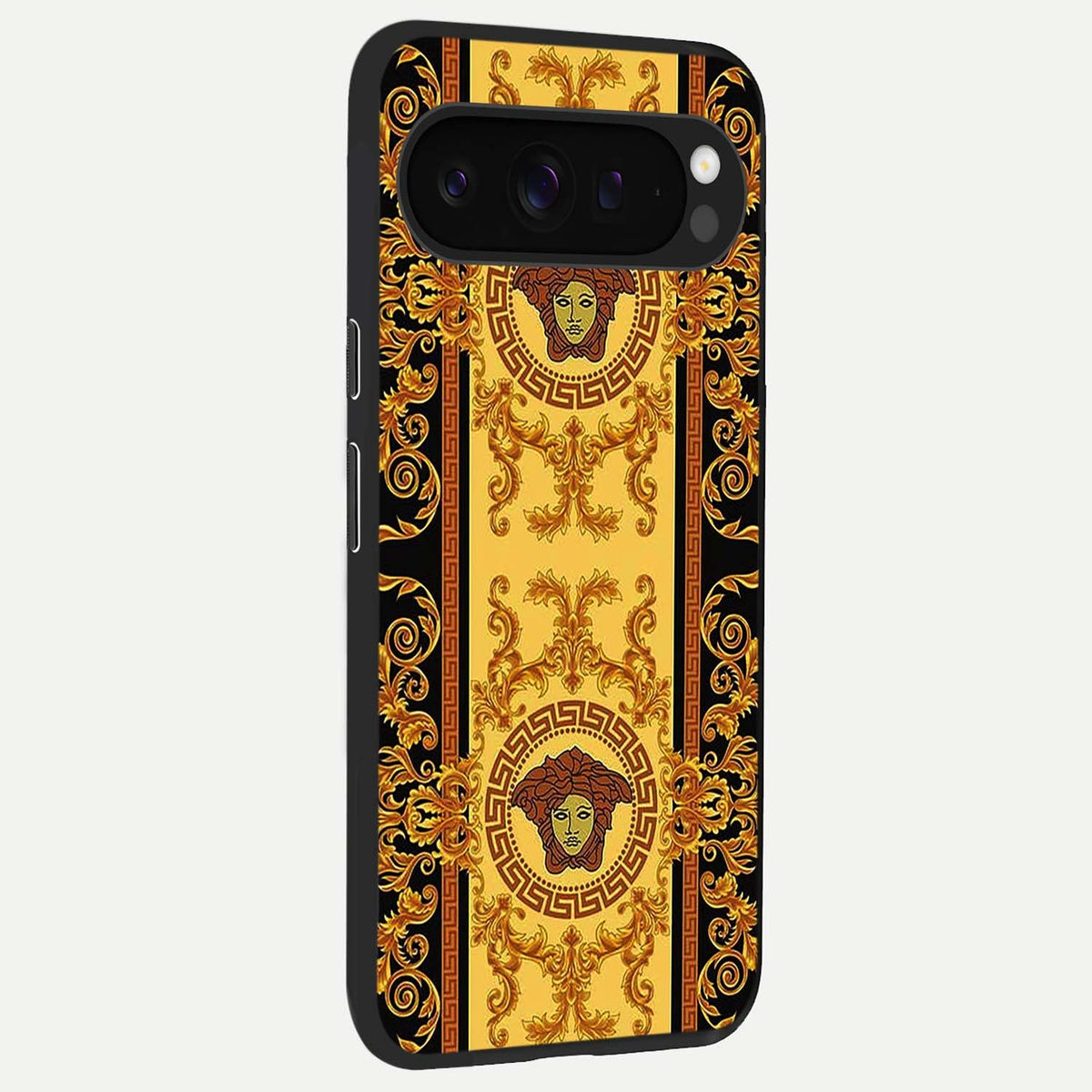  Golden Royal Heritage back cover For Google Pixel 9 Pro XL slim fit glass case with vibrant aesthetic design