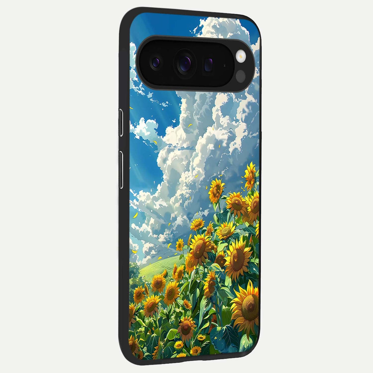  Golden Sun Glory back cover For Google Pixel 9 Pro XL slim fit glass case with vibrant aesthetic design