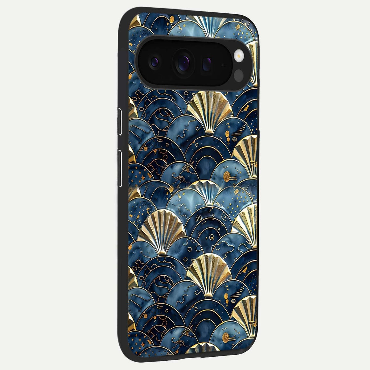  Golden Wave Luxe back cover For Google Pixel 9 Pro XL slim fit glass case with vibrant aesthetic design