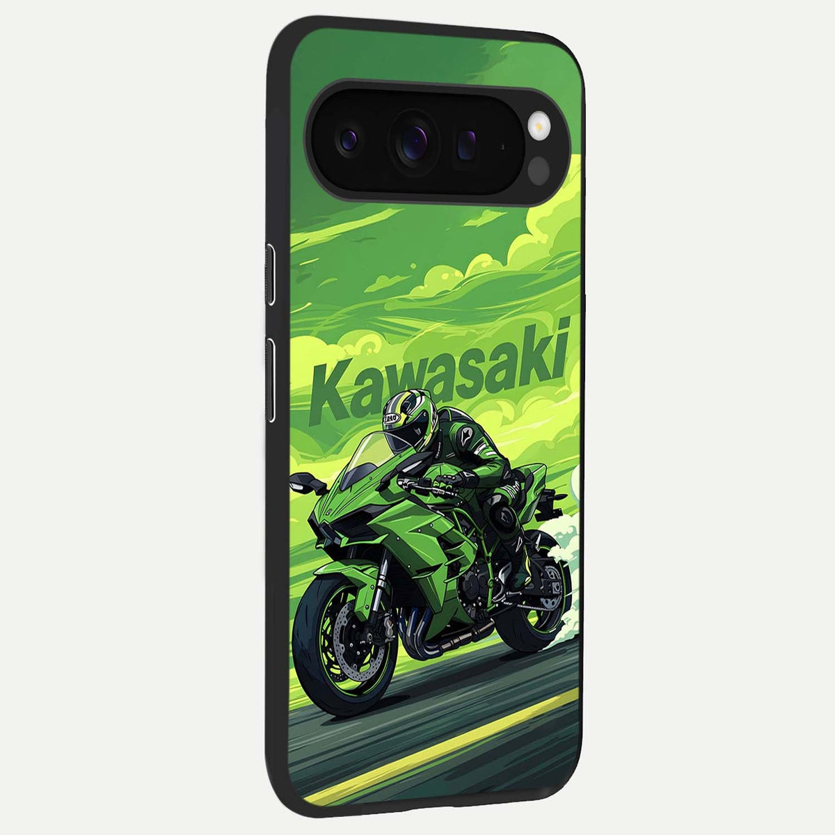  Greenery Sky back cover For Google Pixel 9 Pro XL slim fit glass case with vibrant aesthetic design