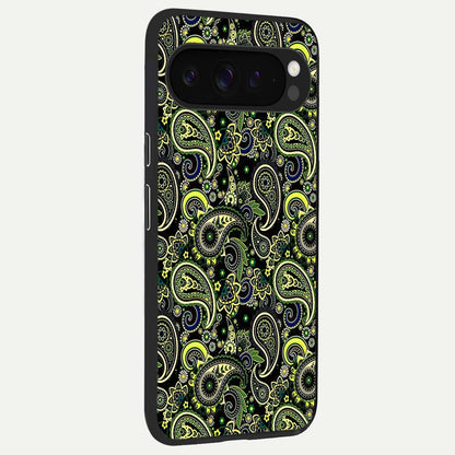  Green Lemon back cover For Google Pixel 9 Pro XL slim fit glass case with vibrant aesthetic design