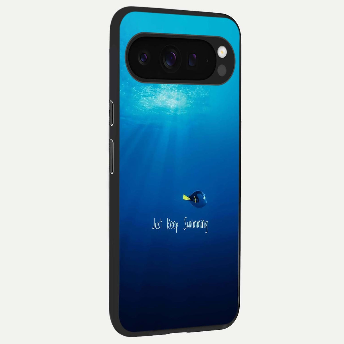  Just Keep Swimming back cover For Google Pixel 9 Pro XL slim fit glass case with vibrant aesthetic design