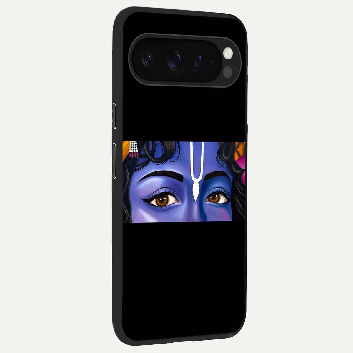  Krishna Eye back cover For Google Pixel 9 Pro XL slim fit glass case with vibrant aesthetic design