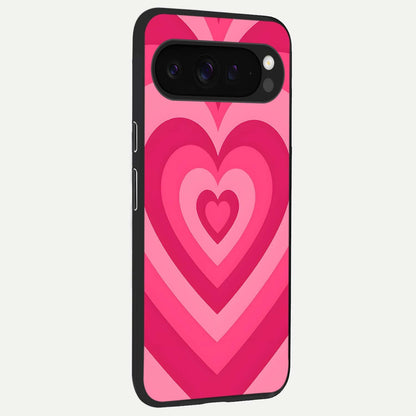  Layered Love Hearts back cover For Google Pixel 9 Pro XL slim fit glass case with vibrant aesthetic design