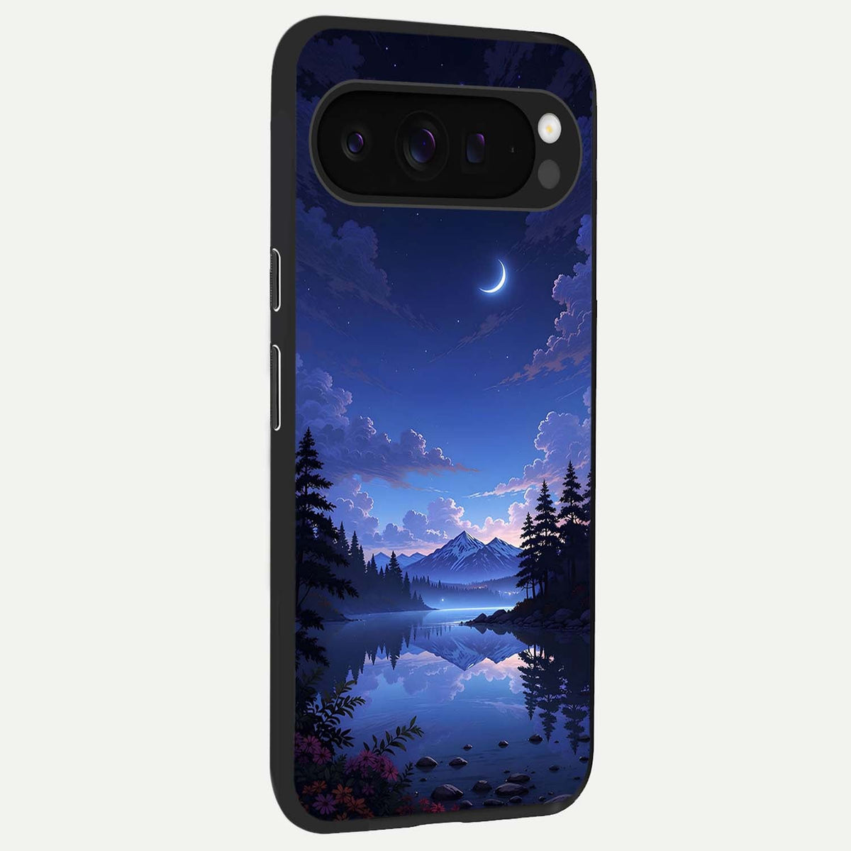  Midnight Lake Peace back cover For Google Pixel 9 Pro XL slim fit glass case with vibrant aesthetic design