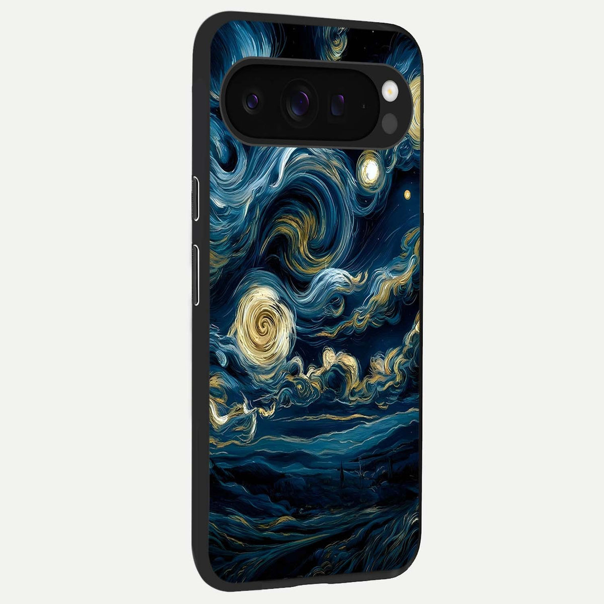  Midnight Sky Whirl back cover For Google Pixel 9 Pro XL slim fit glass case with vibrant aesthetic design