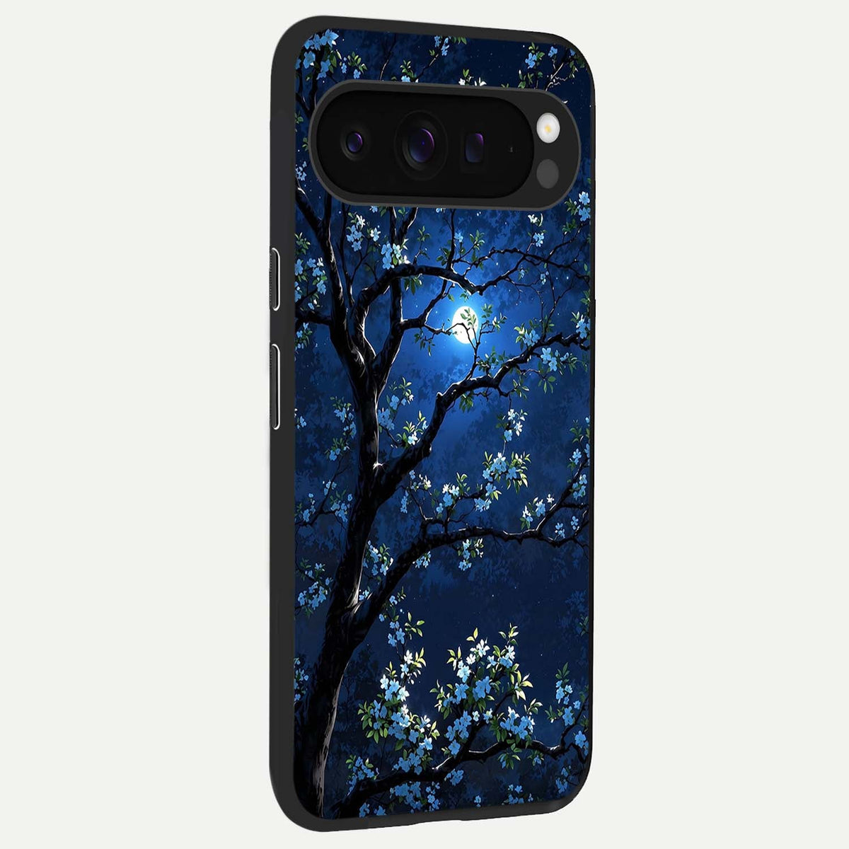  Mystic Floral Night back cover For Google Pixel 9 Pro XL slim fit glass case with vibrant aesthetic design