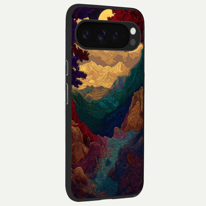  Mystic Valley Light back cover For Google Pixel 9 Pro XL slim fit glass case with vibrant aesthetic design