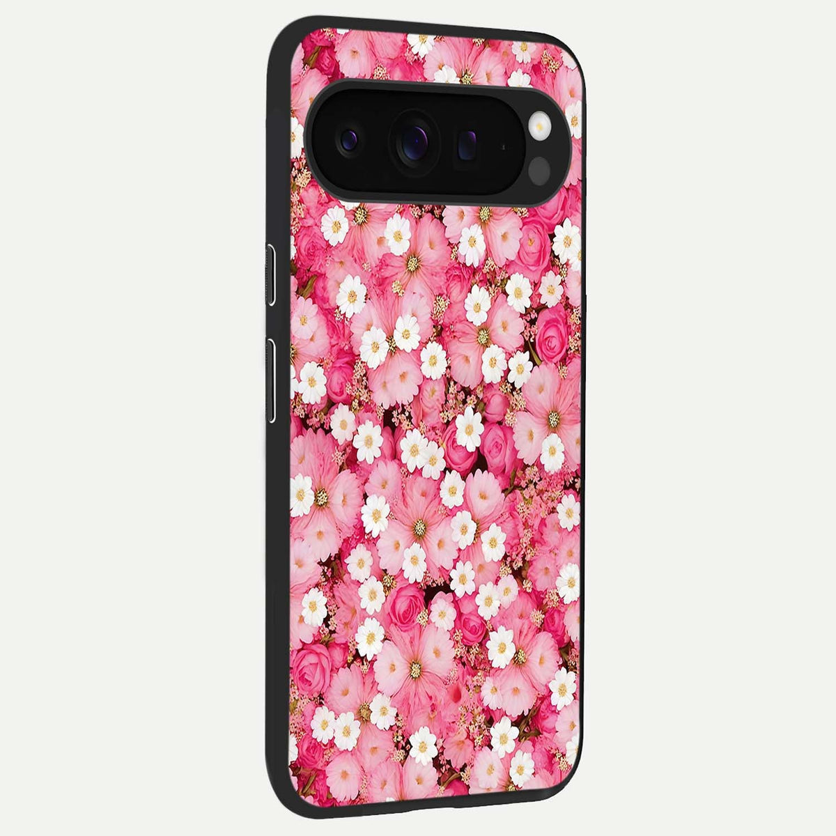  Pink Daisy Bliss back cover For Google Pixel 9 Pro XL slim fit glass case with vibrant aesthetic design