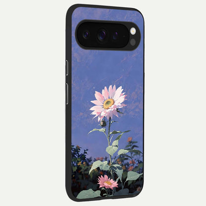  Pink Shells Outline back cover For Google Pixel 9 Pro XL slim fit glass case with vibrant aesthetic design