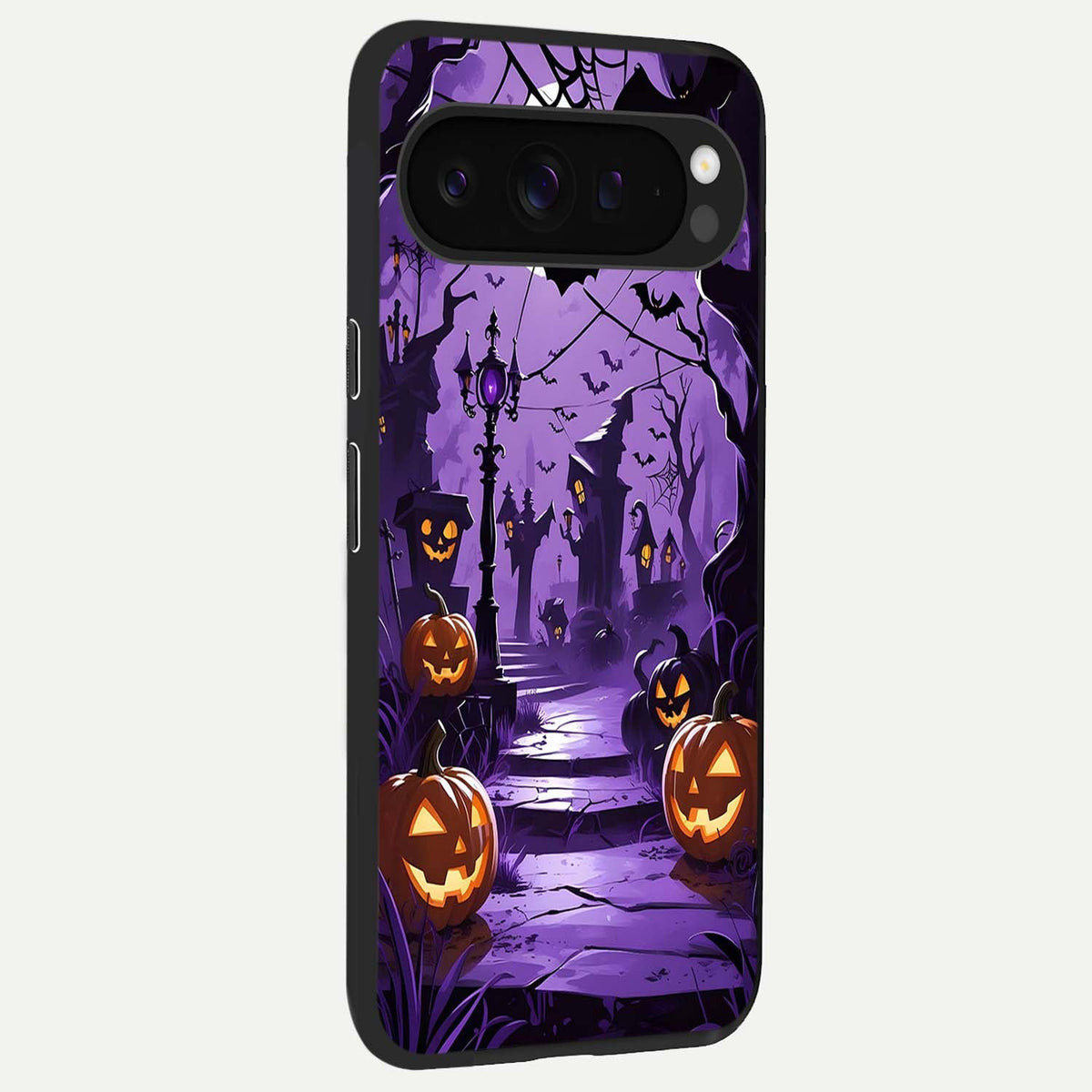  Pumpkin Patch Halloween back cover For Google Pixel 9 Pro XL slim fit glass case with vibrant aesthetic design