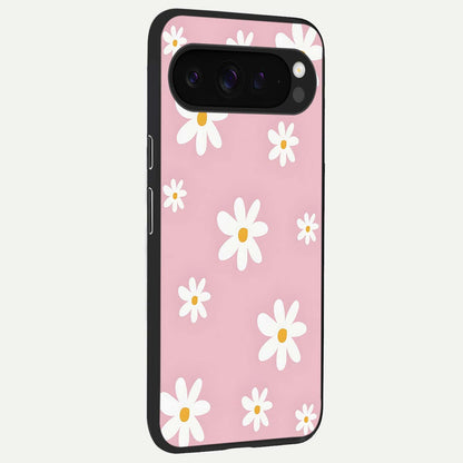  Soft Daisy Bliss back cover For Google Pixel 9 Pro XL slim fit glass case with vibrant aesthetic design