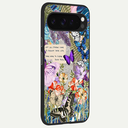  Storm Path Bloom back cover For Google Pixel 9 Pro XL slim fit glass case with vibrant aesthetic design