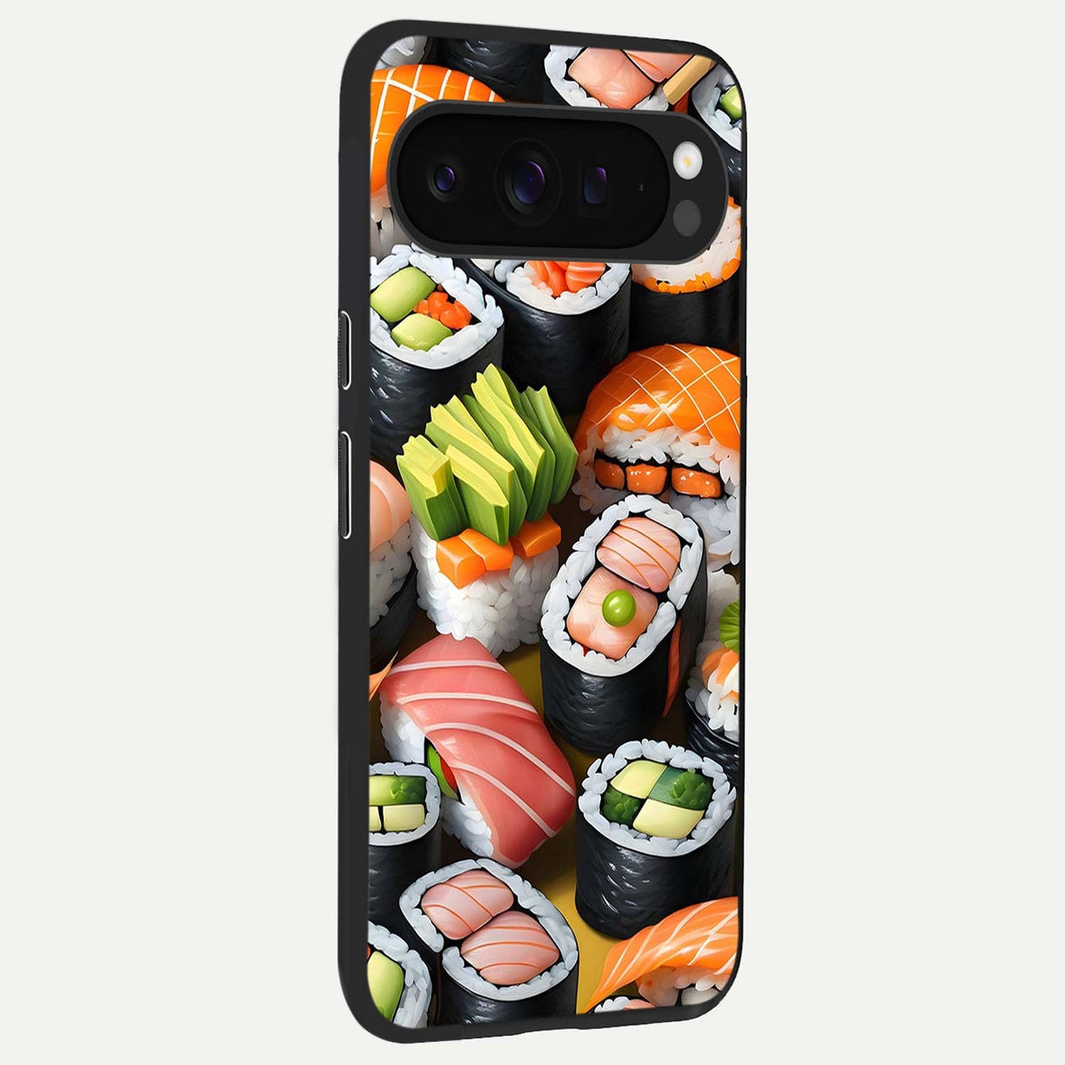  Sushi Food Pattern back cover For Google Pixel 9 Pro XL slim fit glass case with vibrant aesthetic design