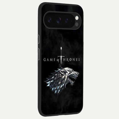  Throne Wolf Legacy back cover For Google Pixel 9 Pro XL slim fit glass case with vibrant aesthetic design