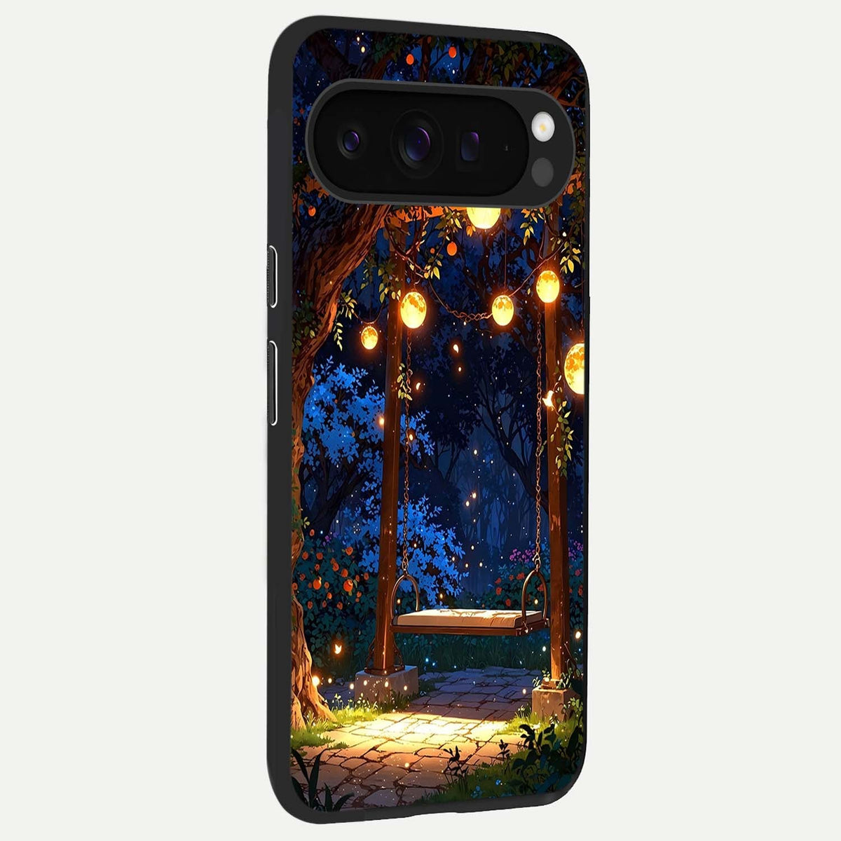  Twilight Garden Swing back cover For Google Pixel 9 Pro XL slim fit glass case with vibrant aesthetic design