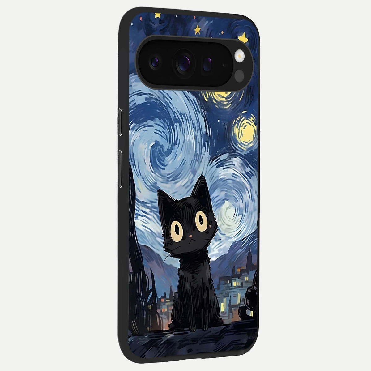  Van Gogh Cat back cover For Google Pixel 9 Pro XL slim fit glass case with vibrant aesthetic design