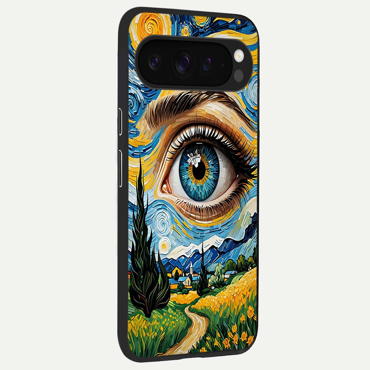  Van Gogh Eye back cover For Google Pixel 9 Pro XL slim fit glass case with vibrant aesthetic design