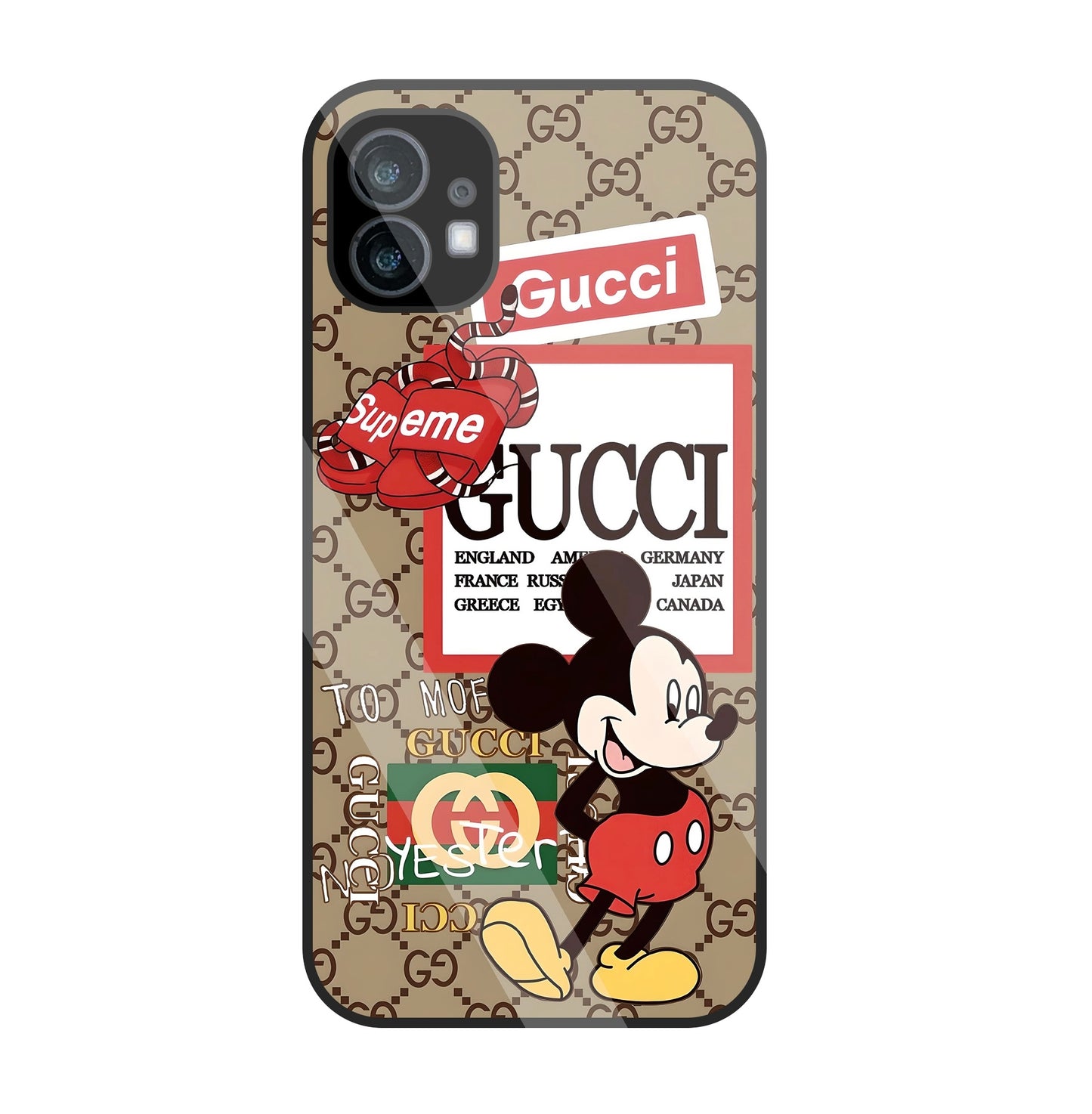 Gucci Mickey Glass Case For Nothing Phone 1