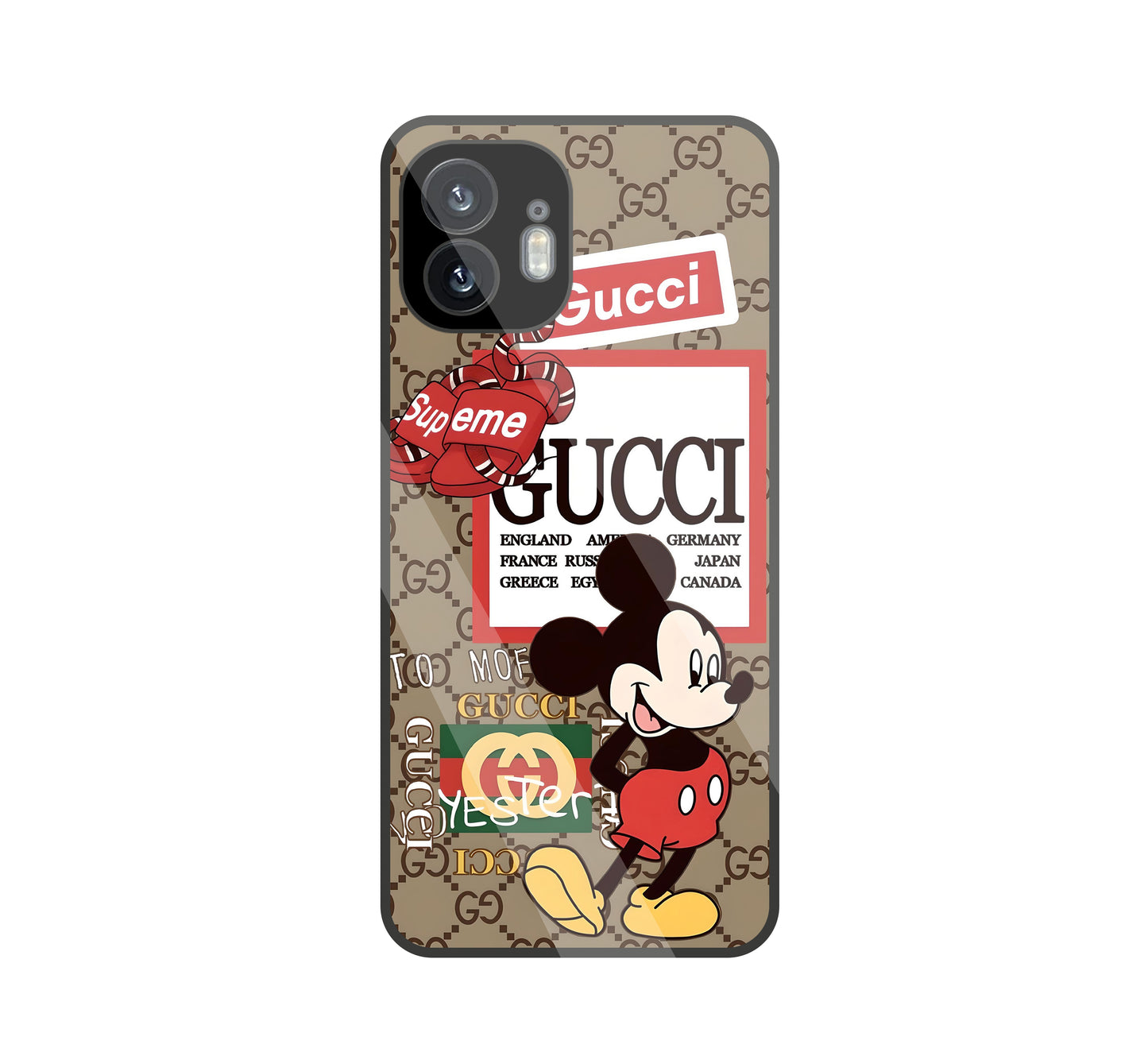 Gucci Mickey Glass Case For Nothing Phone 2