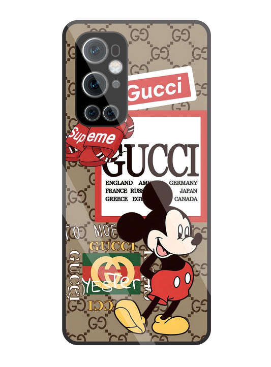 Gucci Mickey Glass Case For OnePlus 9 Pro