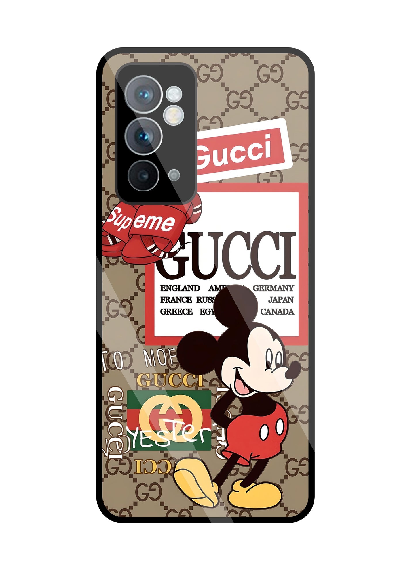 Gucci Mickey Glass Case For OnePlus 9RT