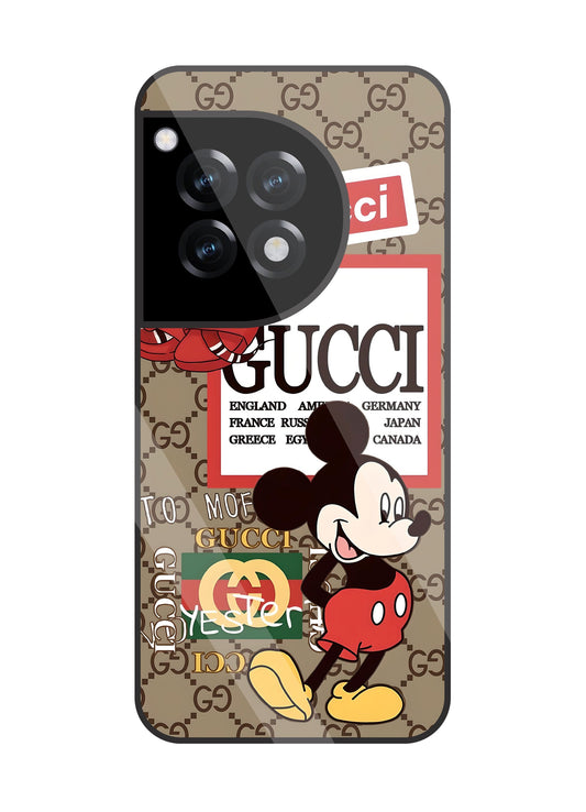 Gucci Mickey Glass Case For OnePlus 12R