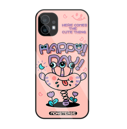 Happy Day Monsterse Pink Glass Case For Nothing Phone 1