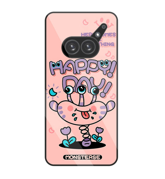 Happy Day Monsterse Pink Glass Case For Nothing Phone 2A
