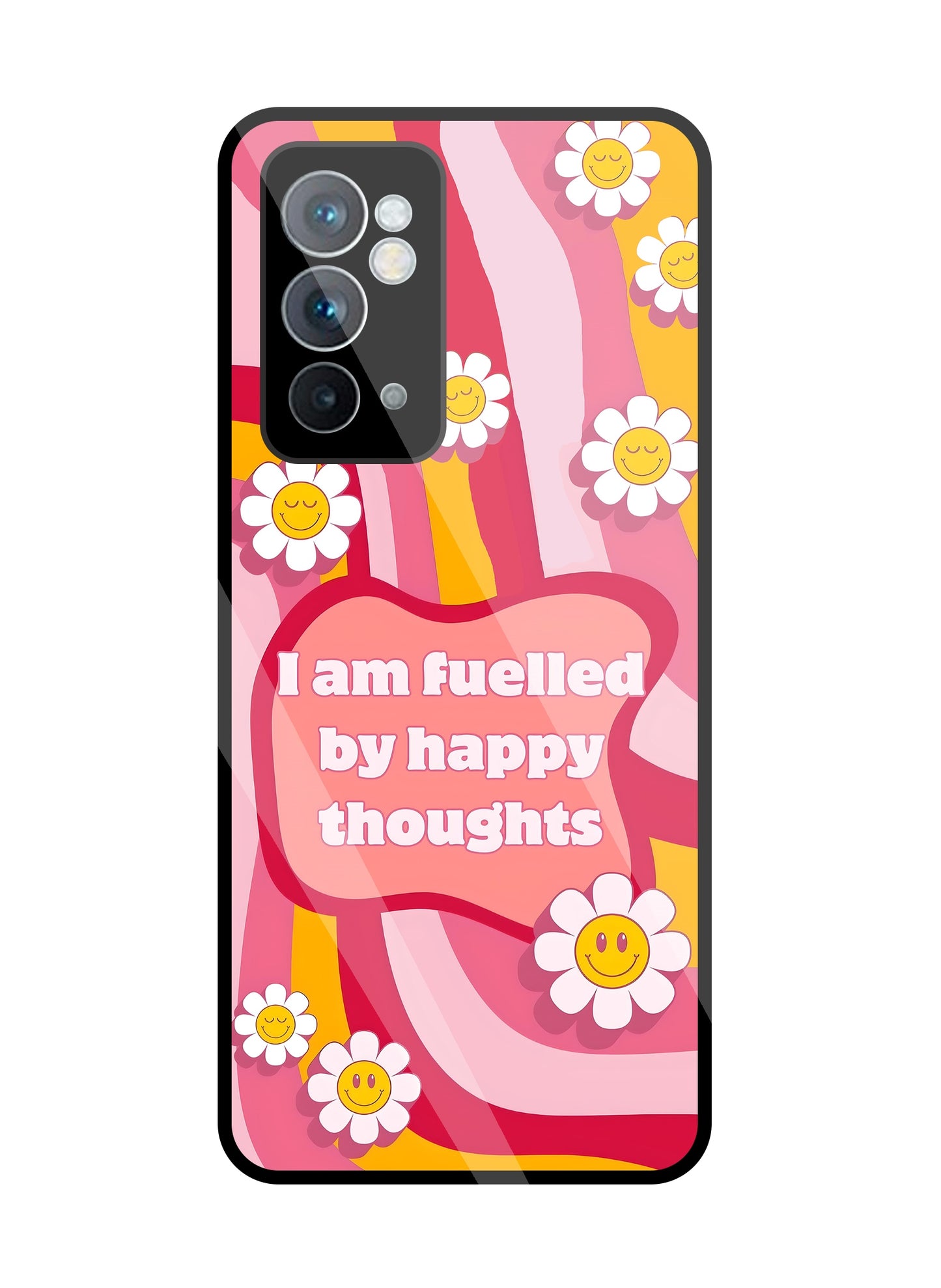 Happy Thoughts Glass Case For OnePlus 9RT