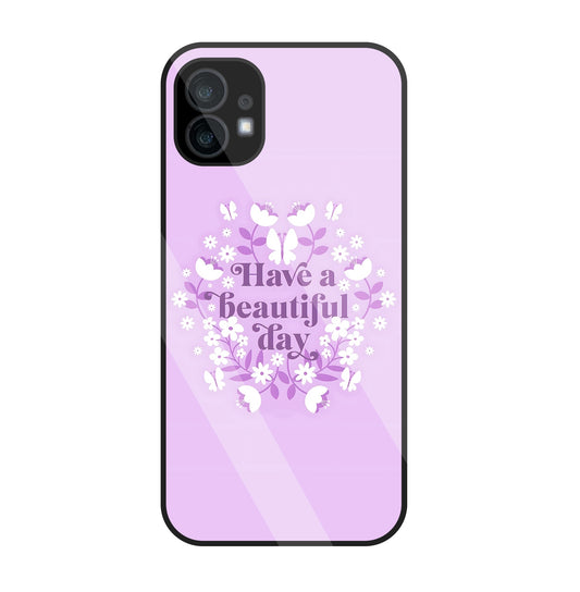 Have A Beautiful Day Pink Glass Case For Nothing Phone 1