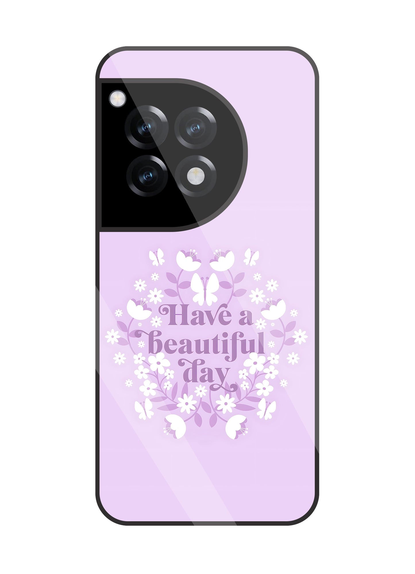 Have A Beautiful Day Pink Glass Case For OnePlus 12R